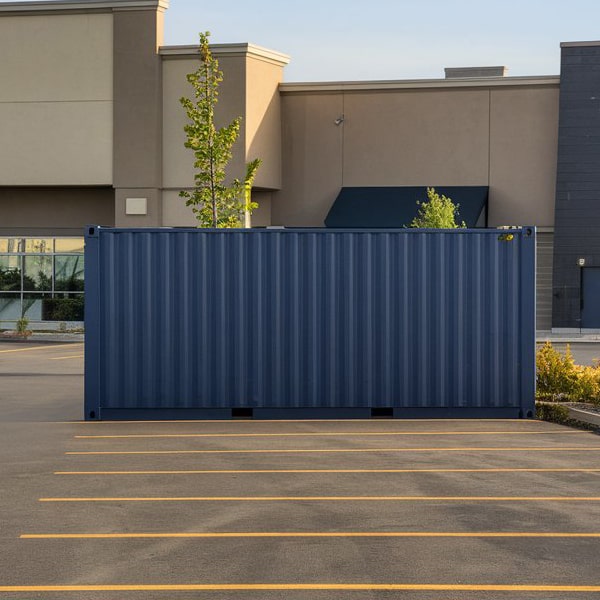 some cities may require a permit for the use of commercial storage containers on a business property